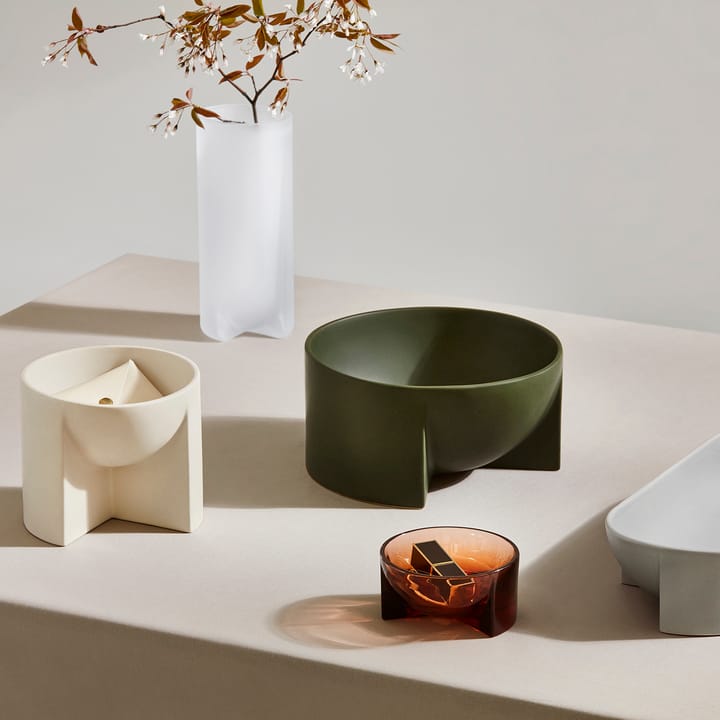 Kuru ceramic bowl 12x24 cm - moss green - Iittala