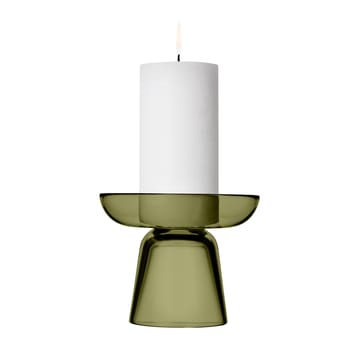 Nappula block candle holder 107 mm - moss green - Iittala