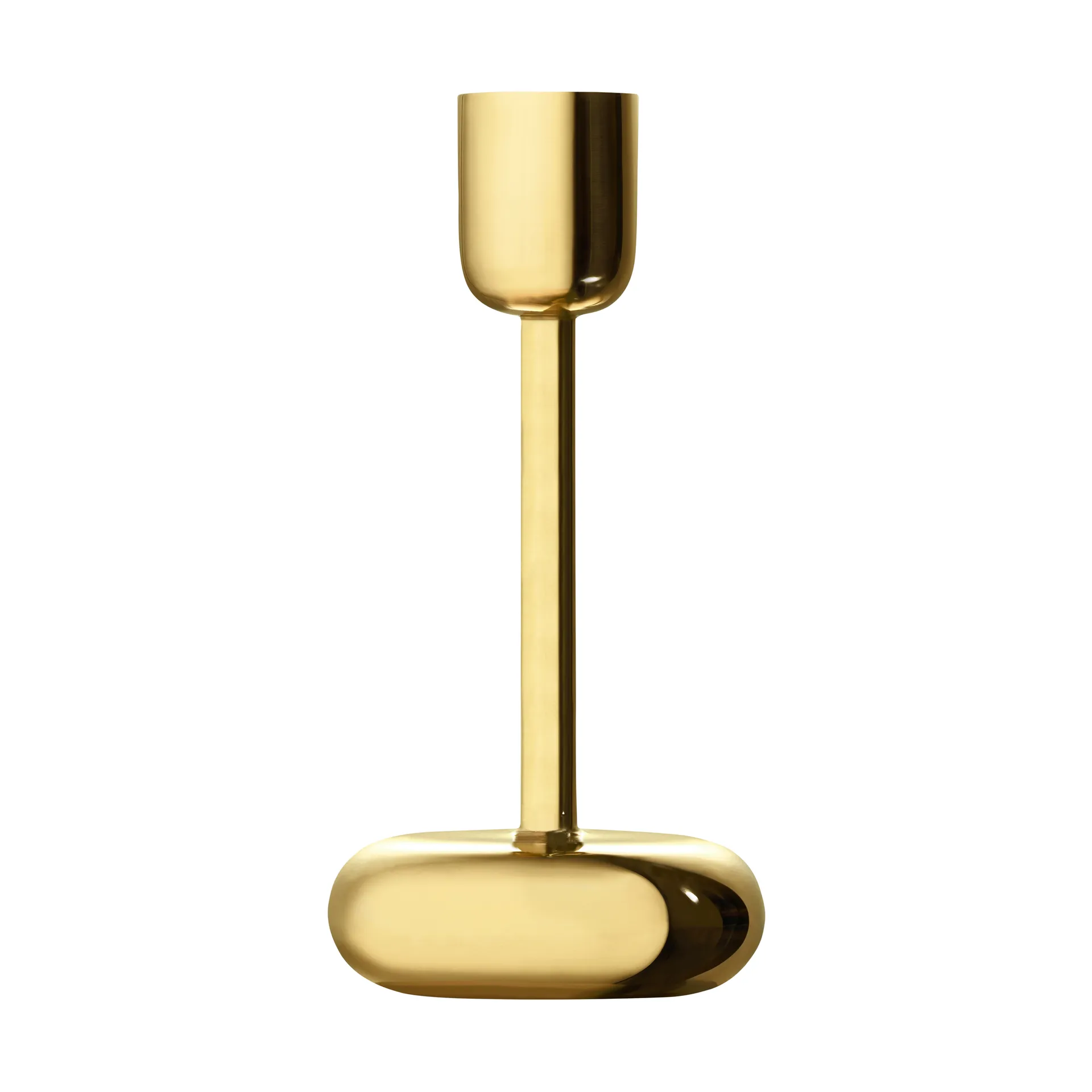 Nappula candleholder brass, large 183 mm Iittala