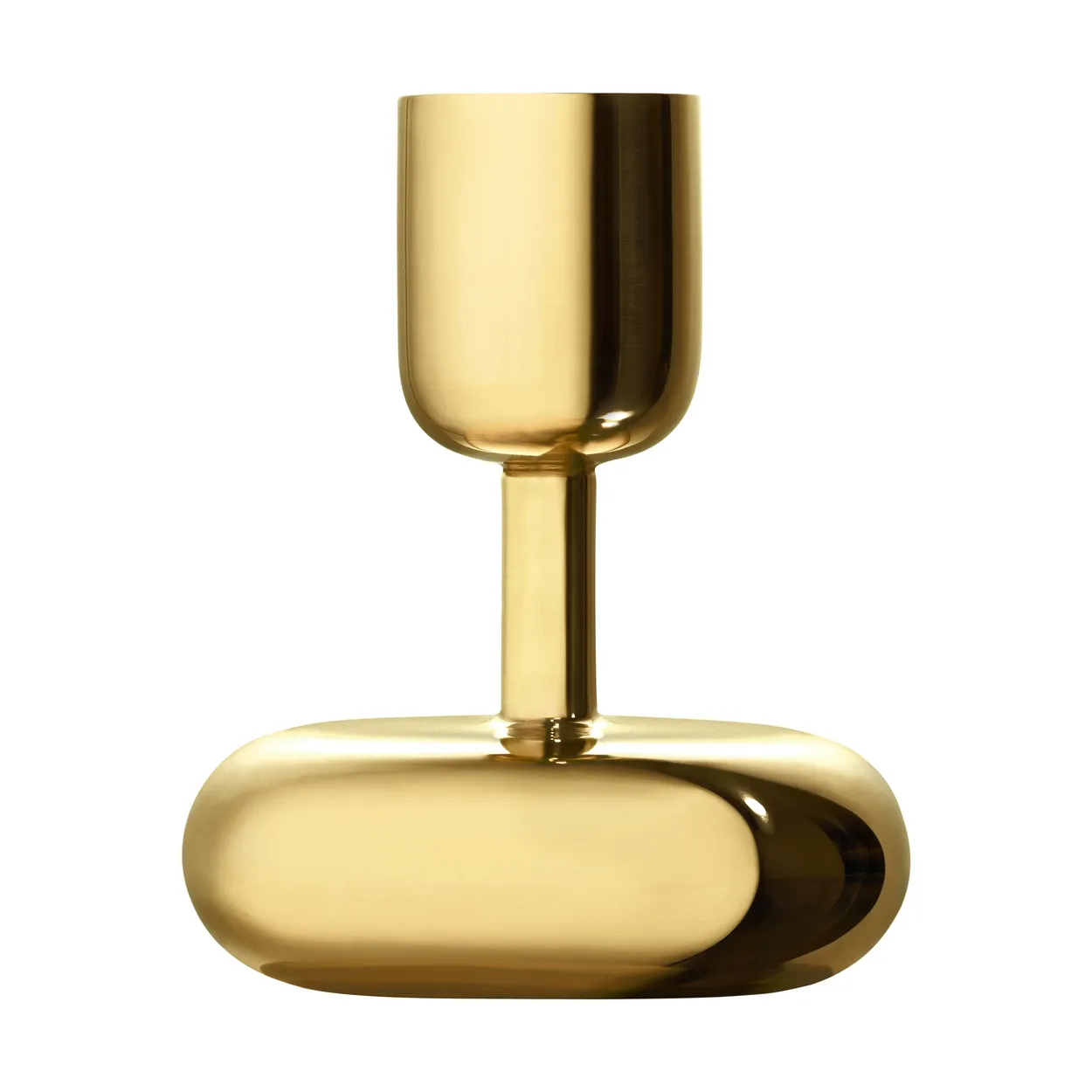 Iittala Nappula candleholder brass small 107 mm | Scandinavian Design | Decorative accessories | Gold-coloured