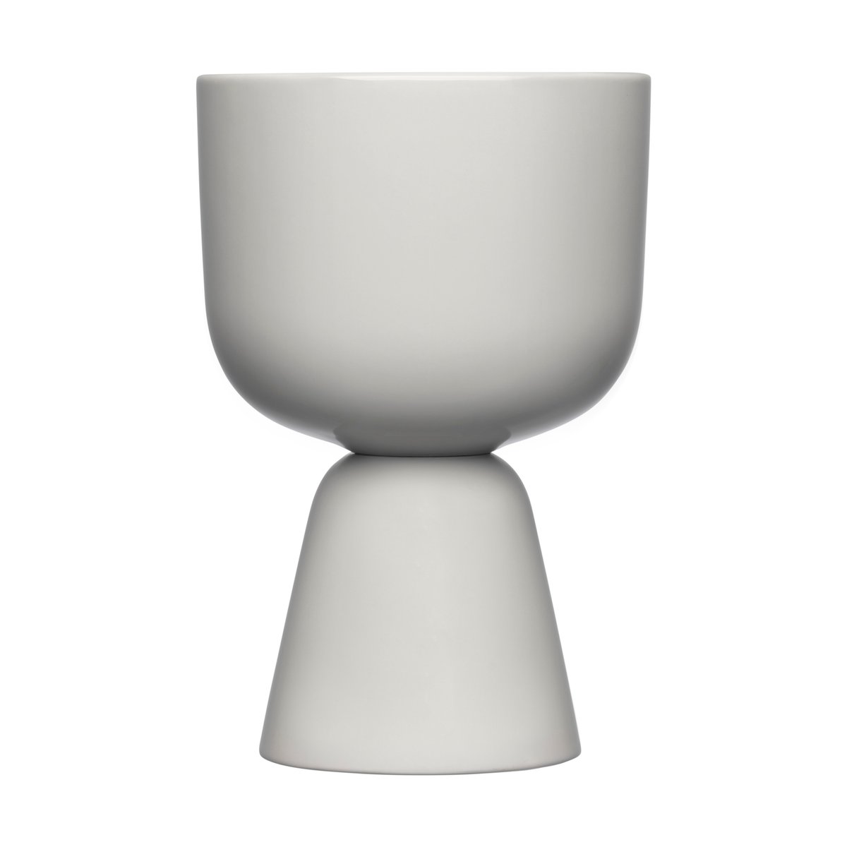 Iittala Nappula flower pot Ø12,5 cm h19 cm Light Grey