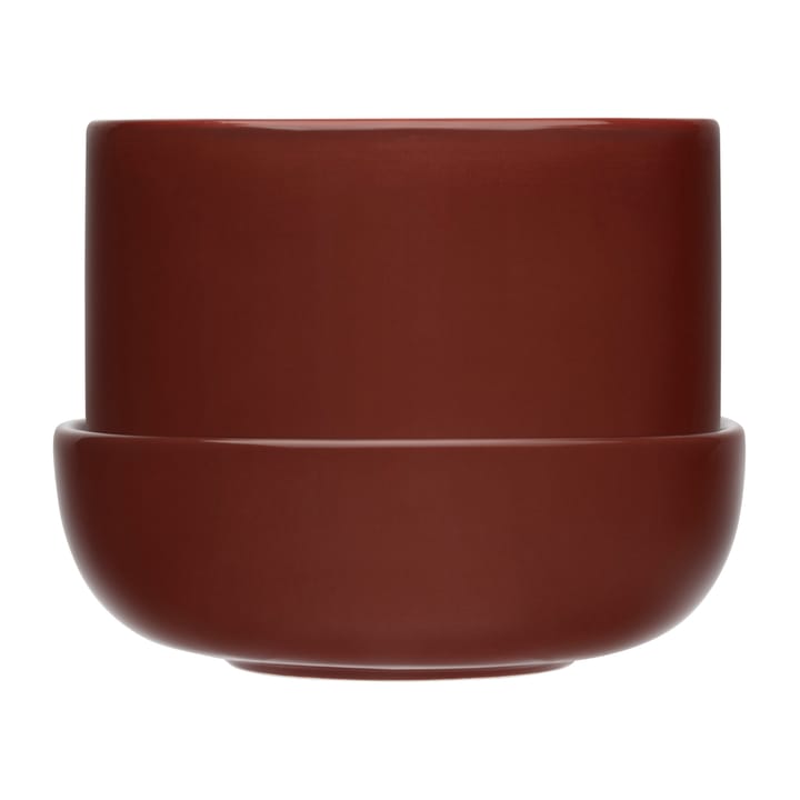 Nappula flower pot with saucer Ø17 cm h13 cm - Brown - Iittala