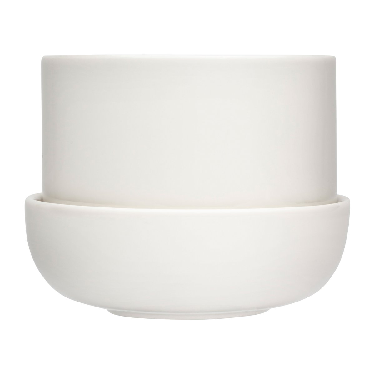 Iittala Nappula flower pot with saucer o17 cm h13 cm White