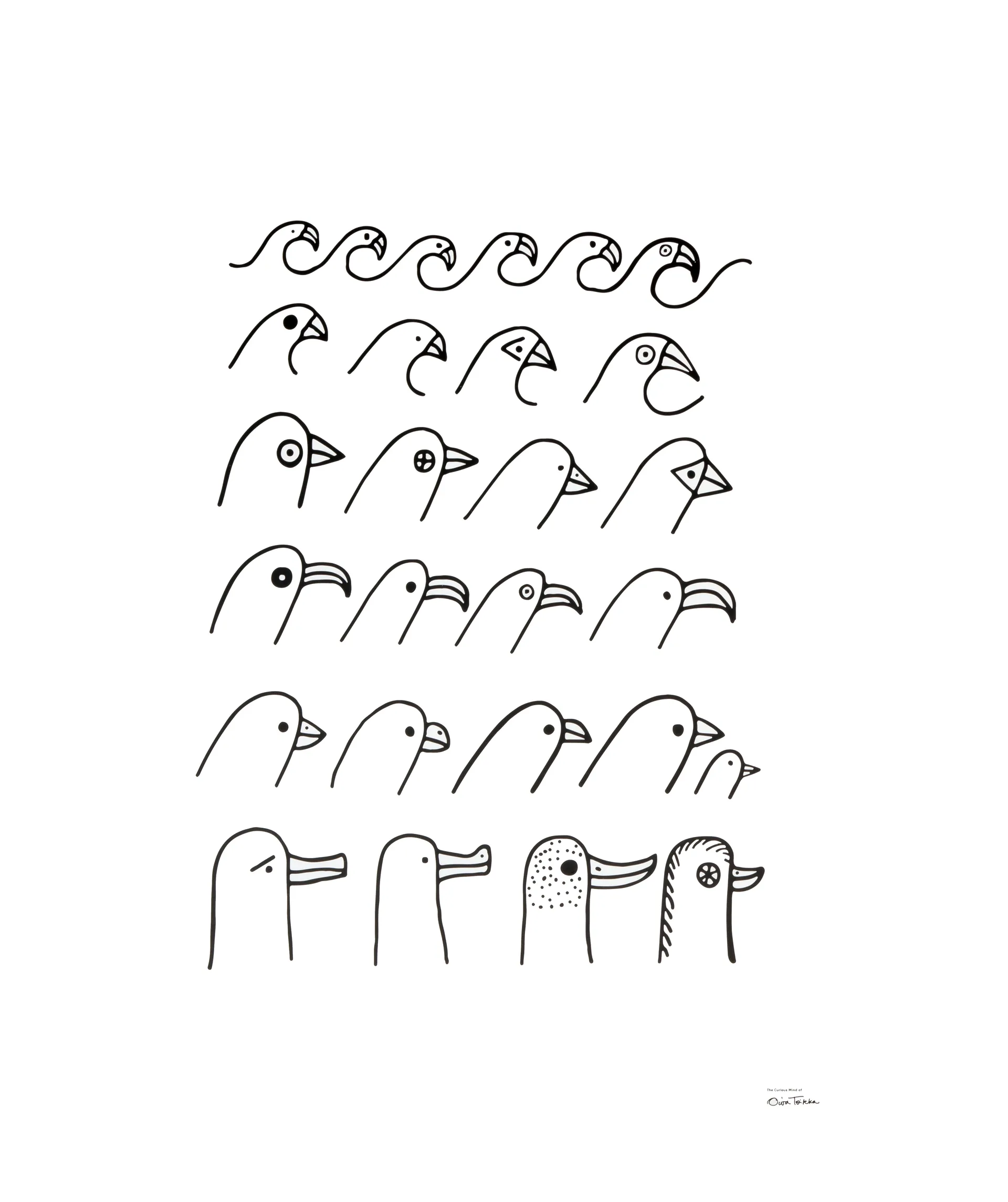 Oiva Toikka Bird house poster, 50x70 cm Iittala