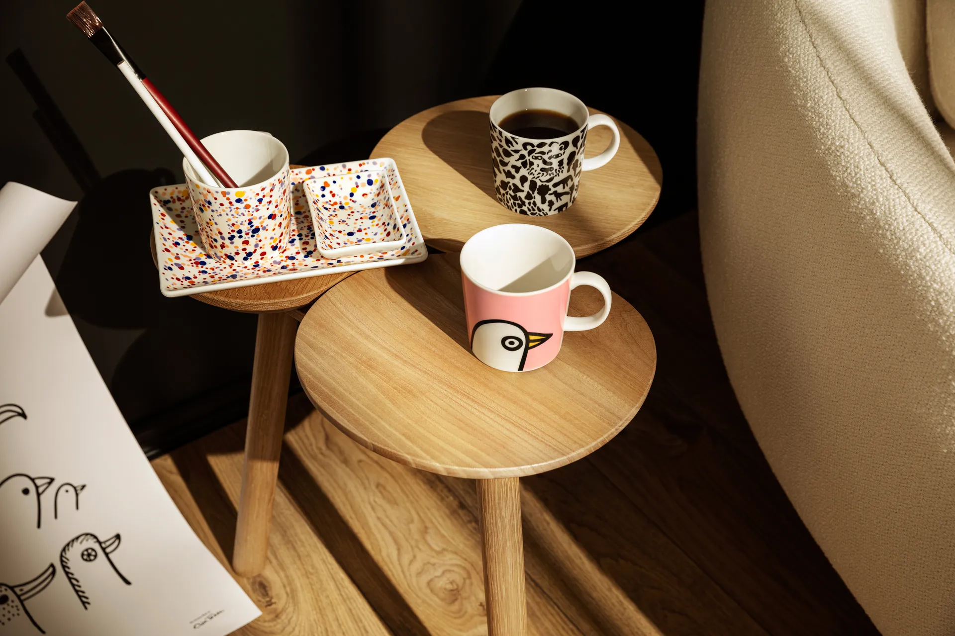 Oiva Toikka Birdie mug 30 cl, Pink Iittala