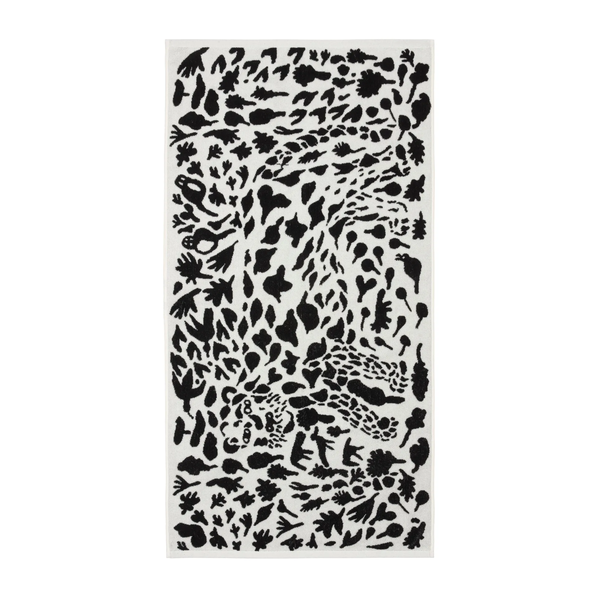 Oiva Toikka Cheetah bath towel 70x140 cm, Black-white Iittala