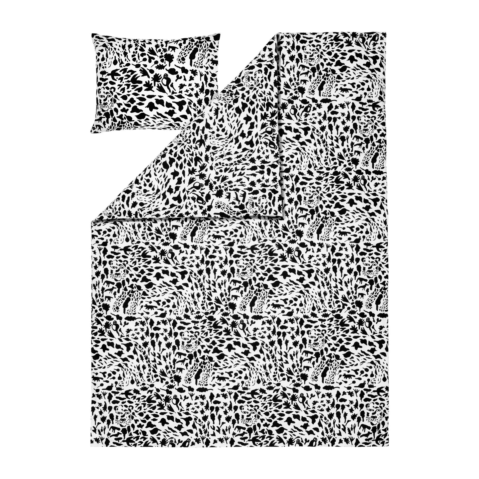 Oiva Toikka Cheetah bed set 150x210 cm, Black-white Iittala