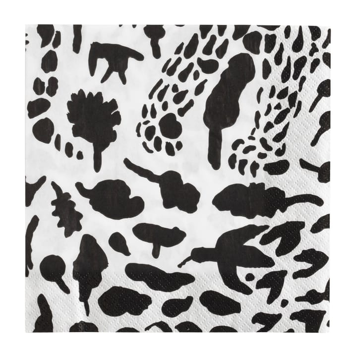 Oiva Toikka Cheetah napkin 20-pack - Black-white - Iittala