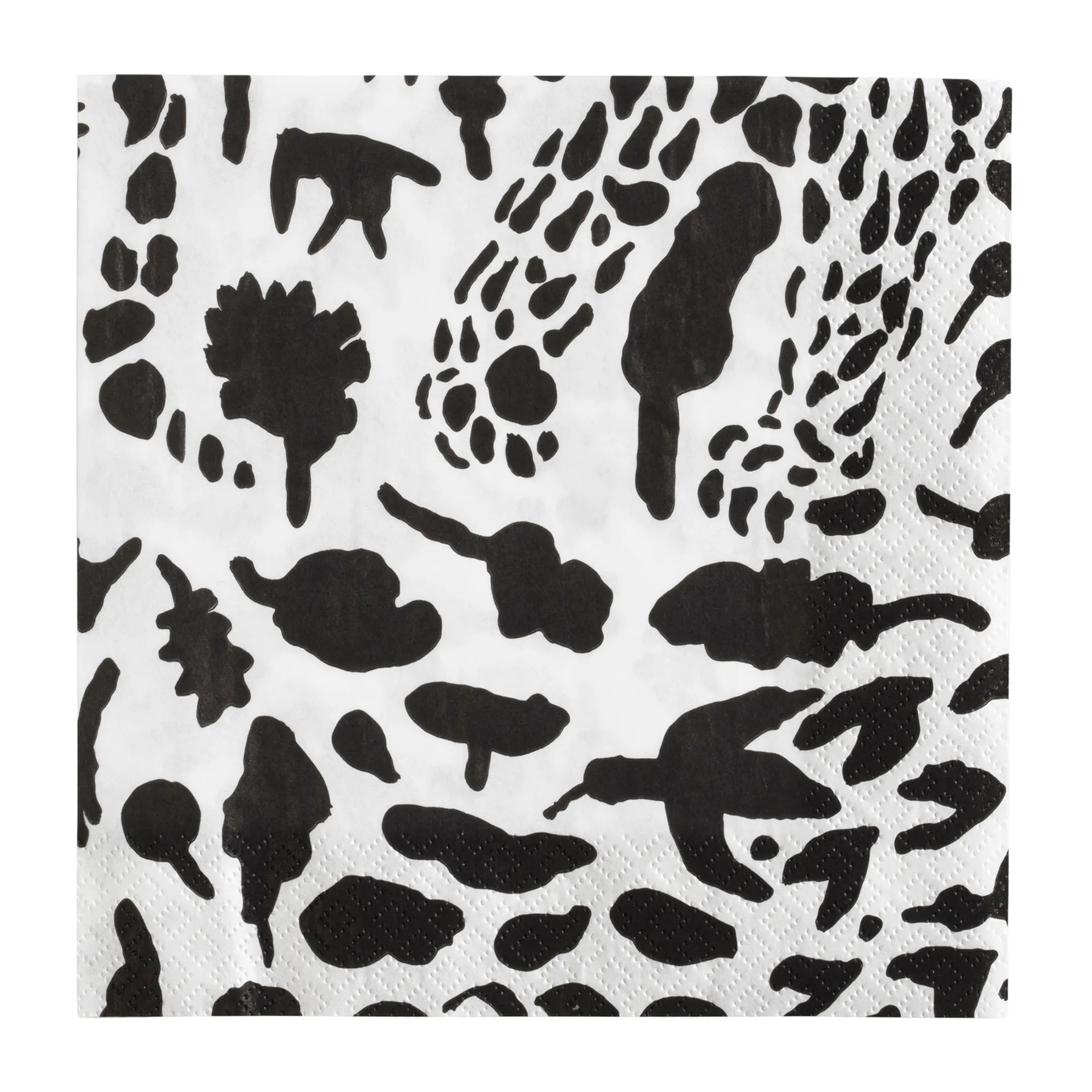 Oiva Toikka Cheetah napkin 20-pack, Black-white Iittala