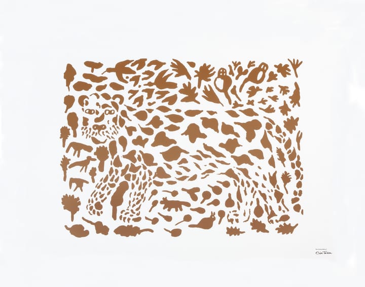 Oiva Toikka Cheetah poster brown - 50x70 cm - Iittala