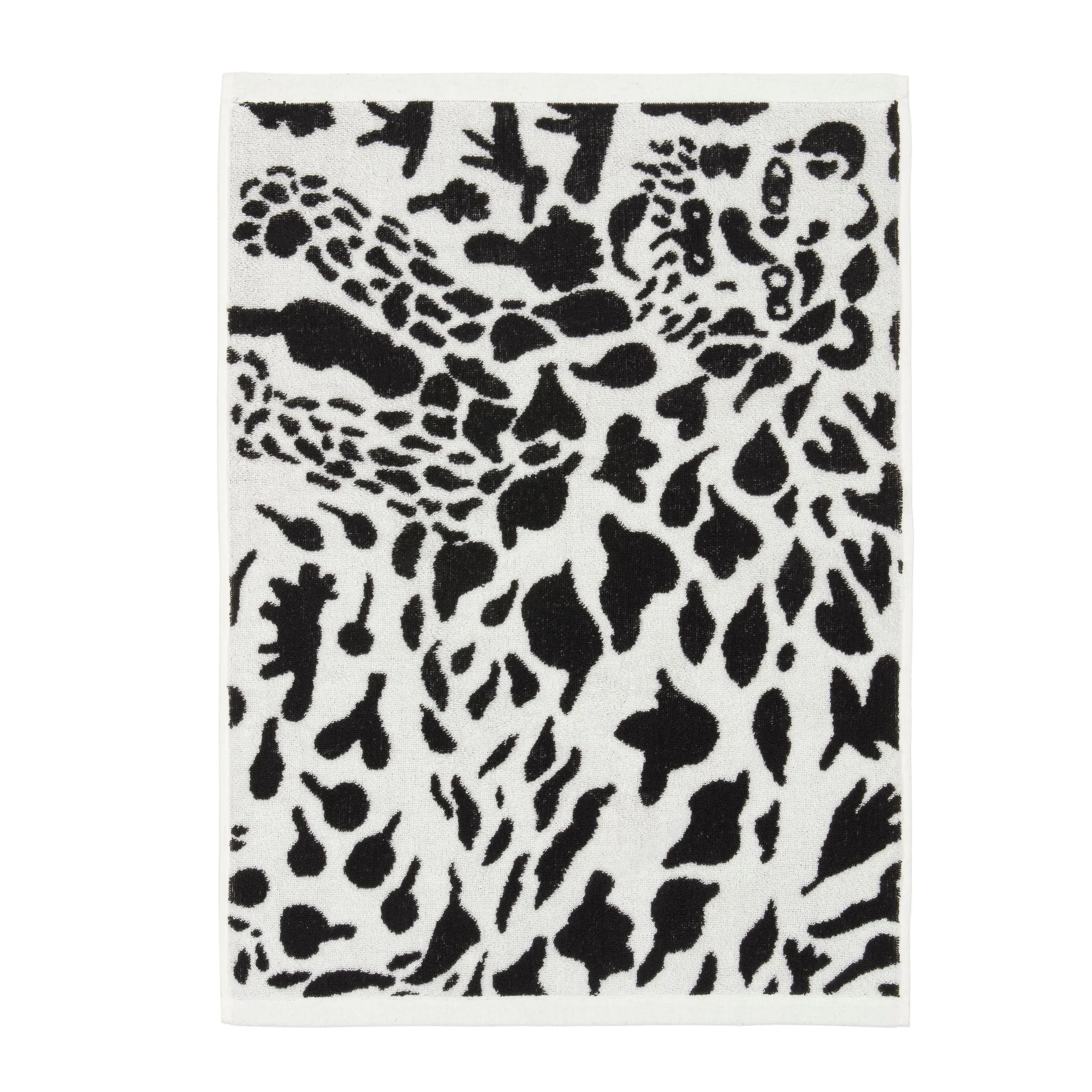 Oiva Toikka Cheetah towel 50x70 cm, Black-white Iittala