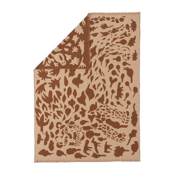 Oiva Toikka Cheetah wool throw 130x180 cm - Brown - Iittala