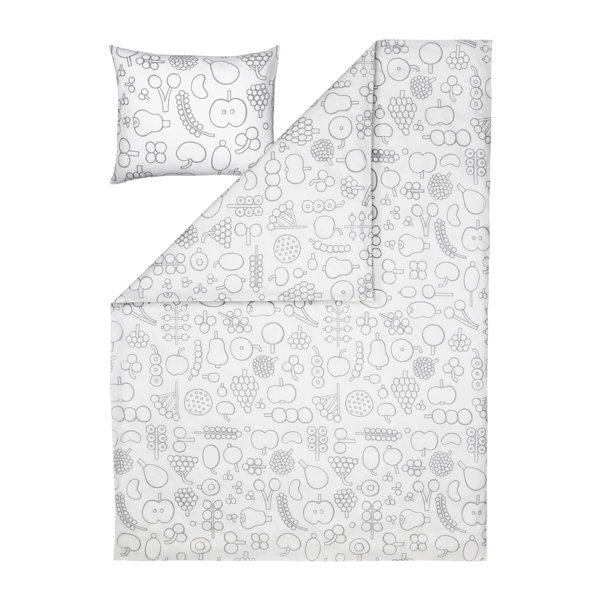 Iittala Oiva Toikka Frutta bed set 150x210 cm Grey | Scandinavian Design | Bed sets | Grey