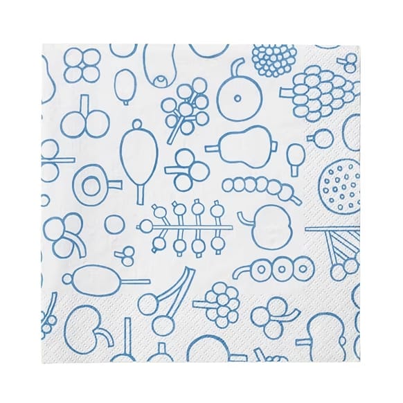 Oiva Toikka Frutta napkin 20-pack, Light blue Iittala
