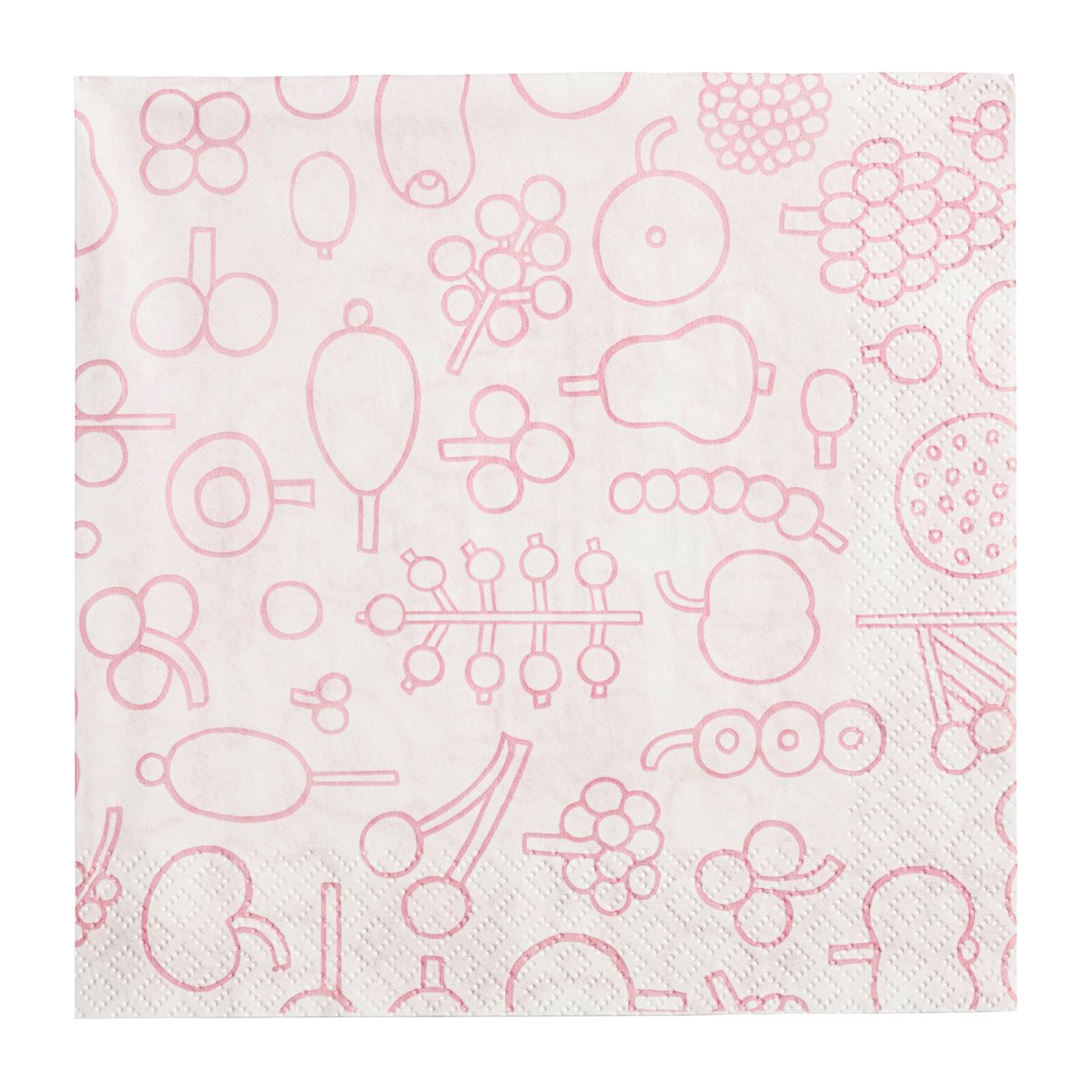 Iittala Oiva Toikka Frutta napkin 20-pack Pink | Scandinavian Design | Paper napkins | Pink