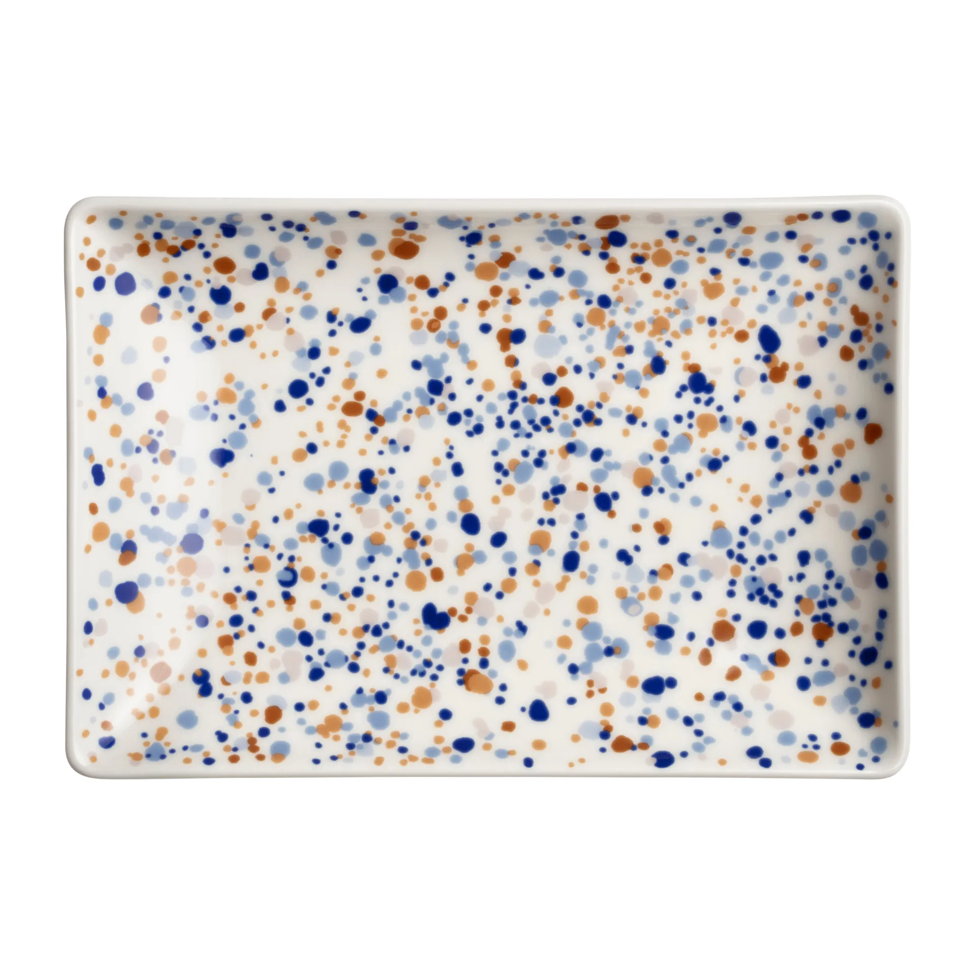 Oiva Toikka Helle A5 plate 15x21 cm, Blue-brown Iittala