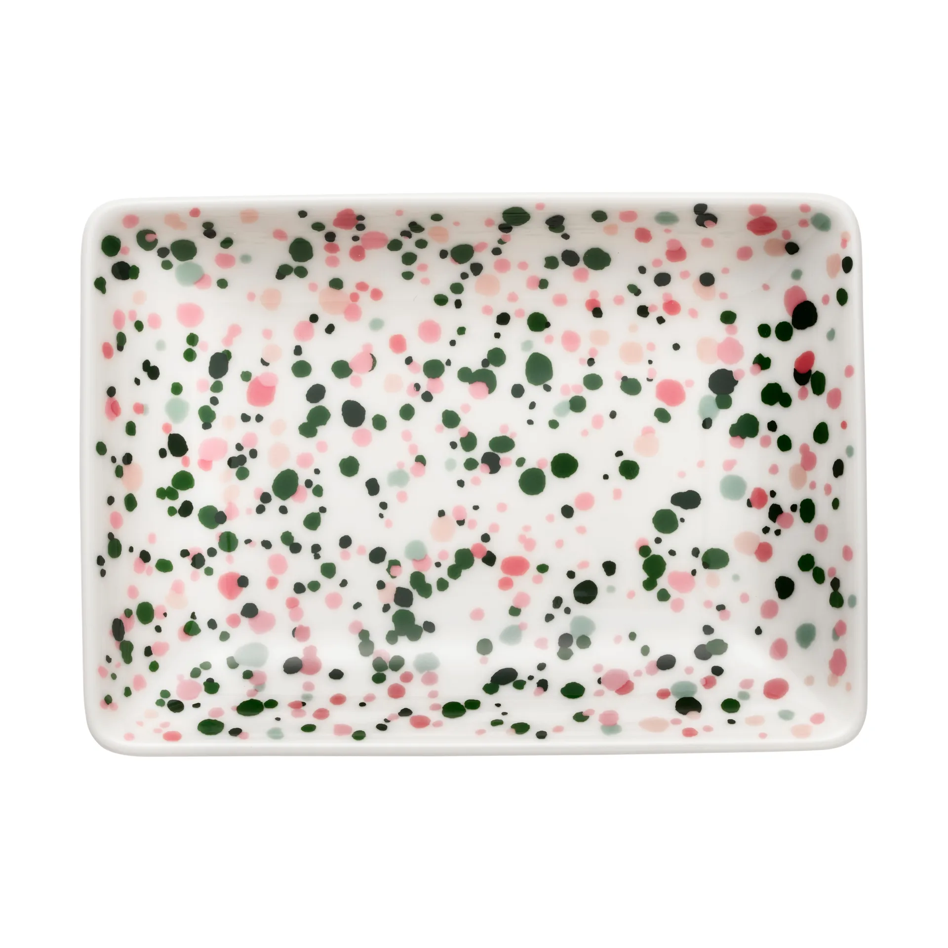 Oiva Toikka Helle A6 plate 10x15 cm, Pink-green Iittala