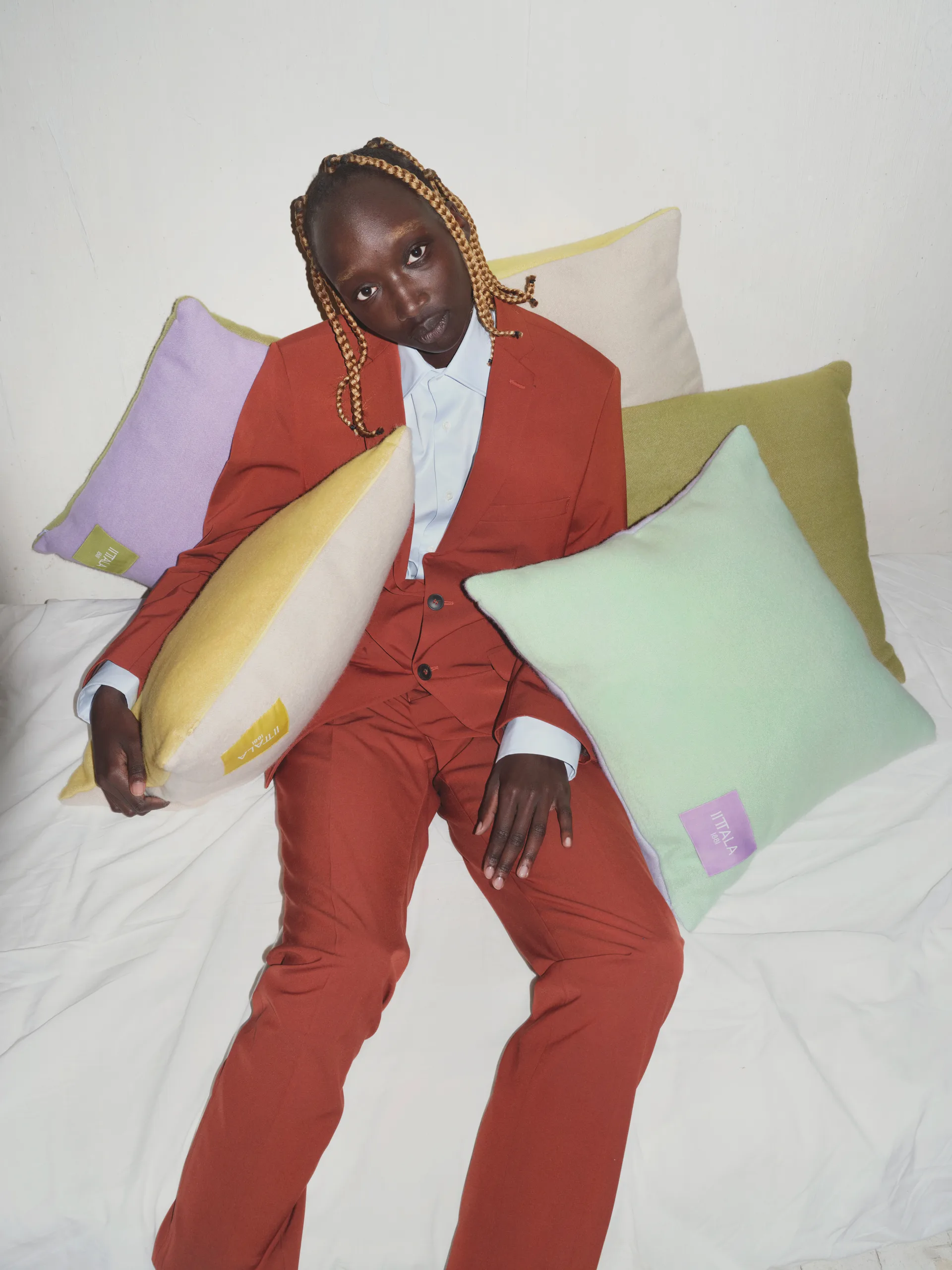 Play cushion cover 48x48 cm, Beige-yellow Iittala