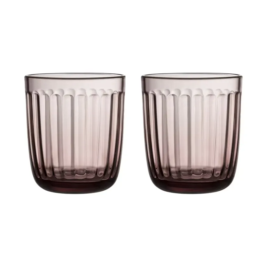 Iittala Raami drinks glass 26 cl 2-pack Heather | Scandinavian Design | Drinking glasses & tumblers | Purple