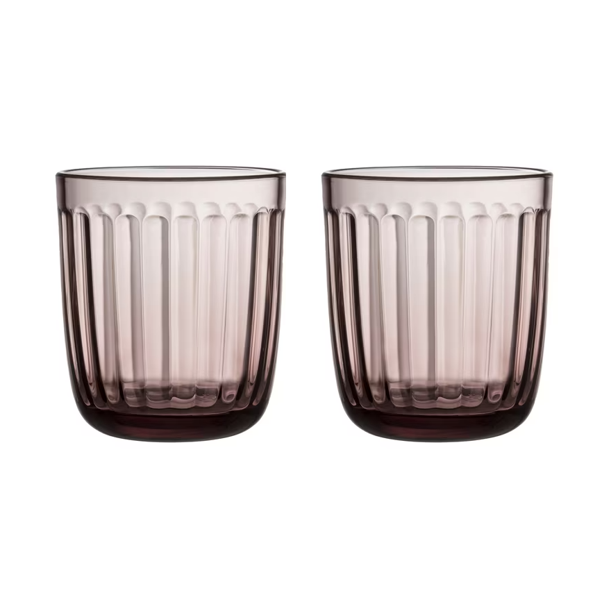 Iittala Raami drinks glass 26 cl 2-pack Heather | Scandinavian Design | Drinking glasses & tumblers | Purple