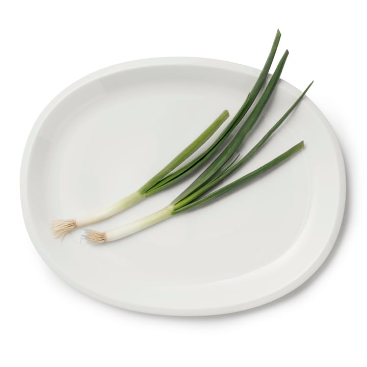 Raami oval serving plate 35 cm, white Iittala