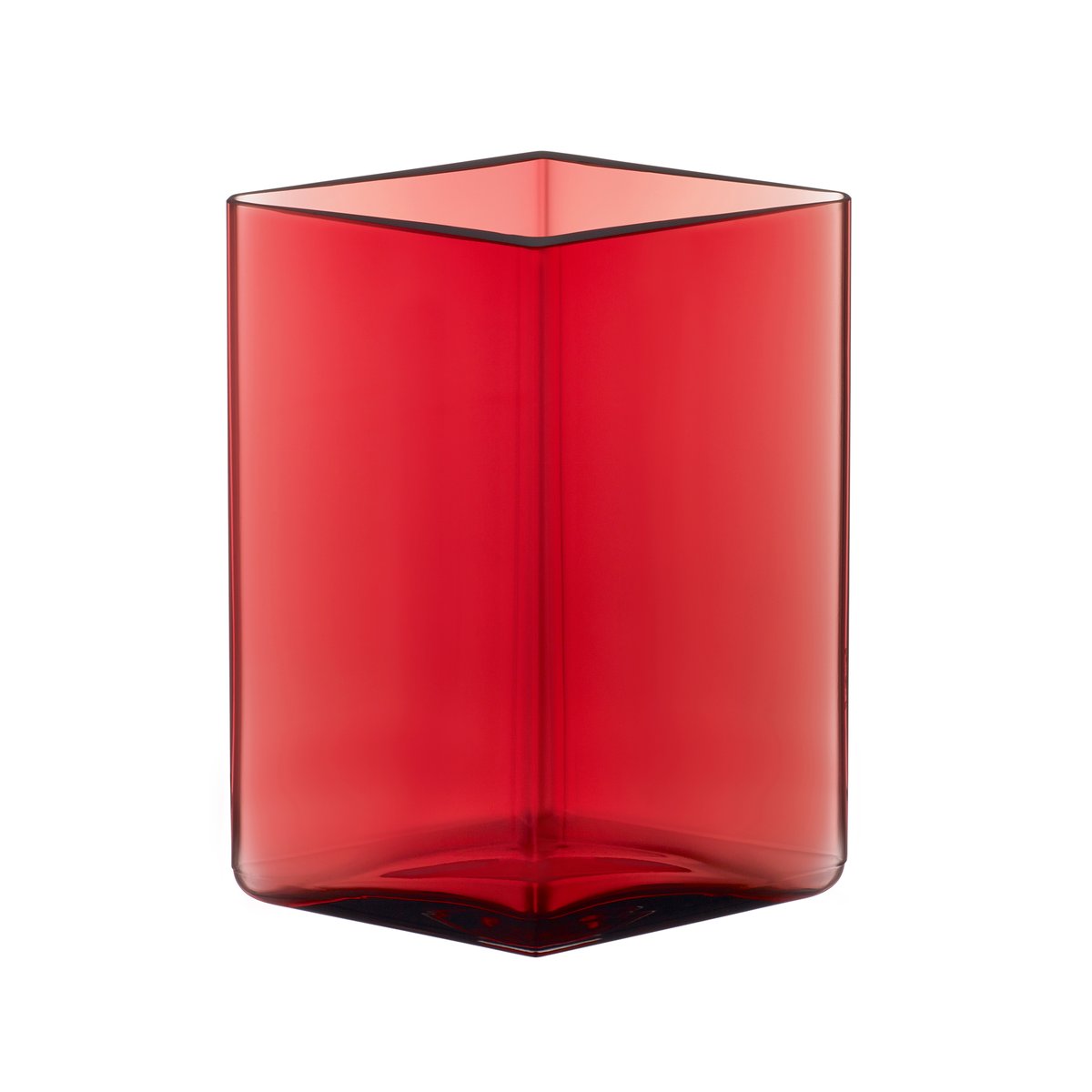 Iittala Ruutu vase 11.5x14 cm cranberry | Scandinavian Design | Vases | Red