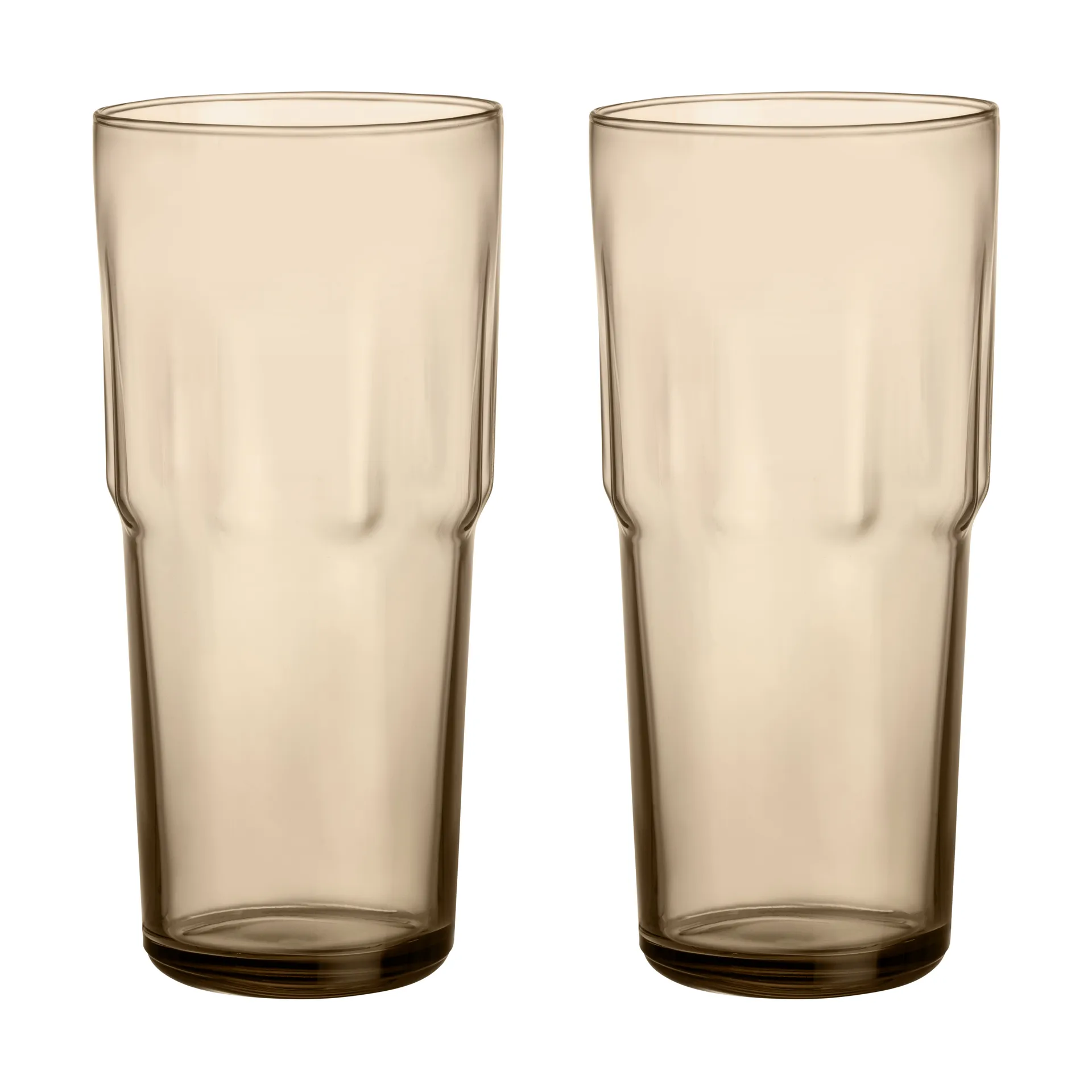 Solare drinking glass tall 39 cl 2-pack, Linen Iittala