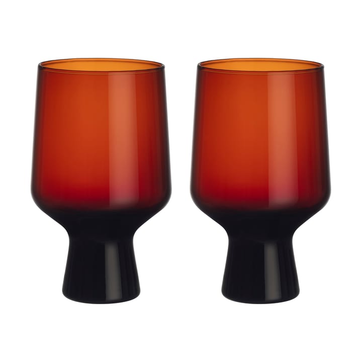 Solare glass on foot 40 cl 2-pack - Copper - Iittala
