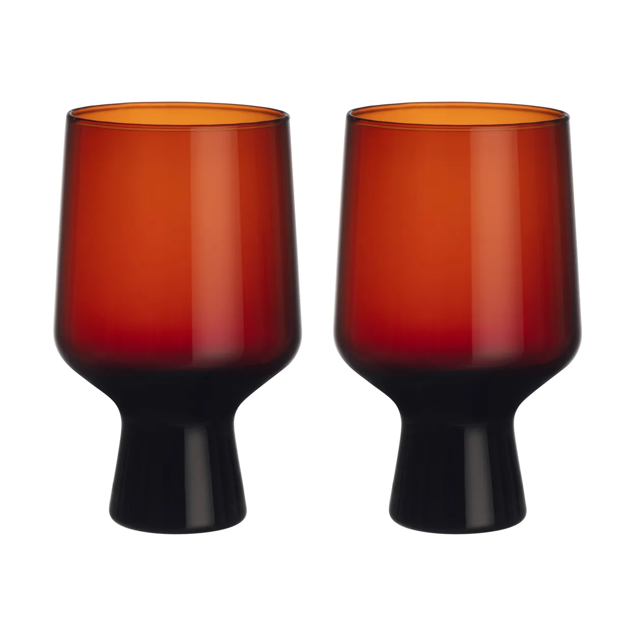 Iittala Solare glass on foot 40 cl 2-pack Copper | Scandinavian Design | Drinking glasses & tumblers | Gold-coloured