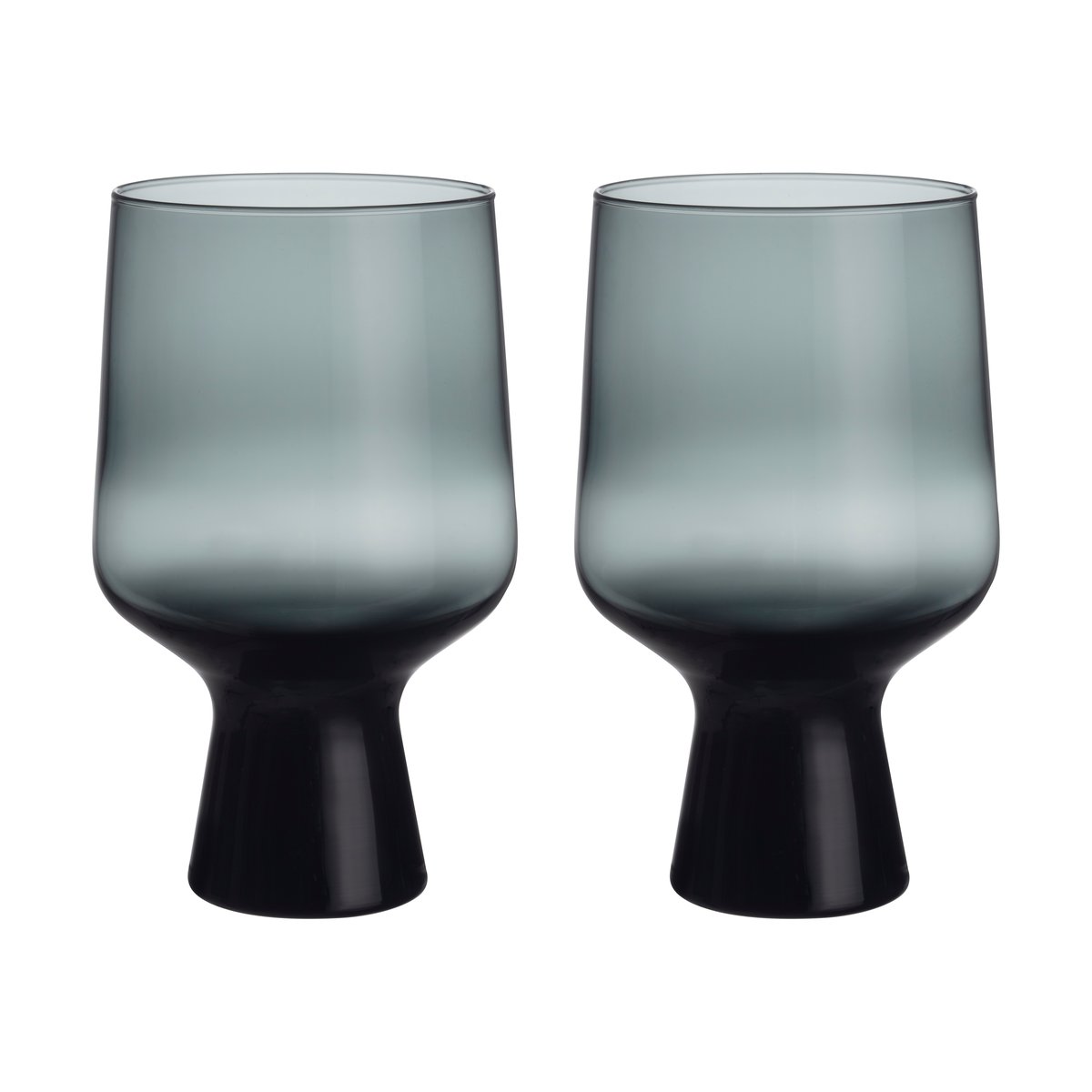 Iittala Solare glass on foot 40 cl 2-pack Steel gray