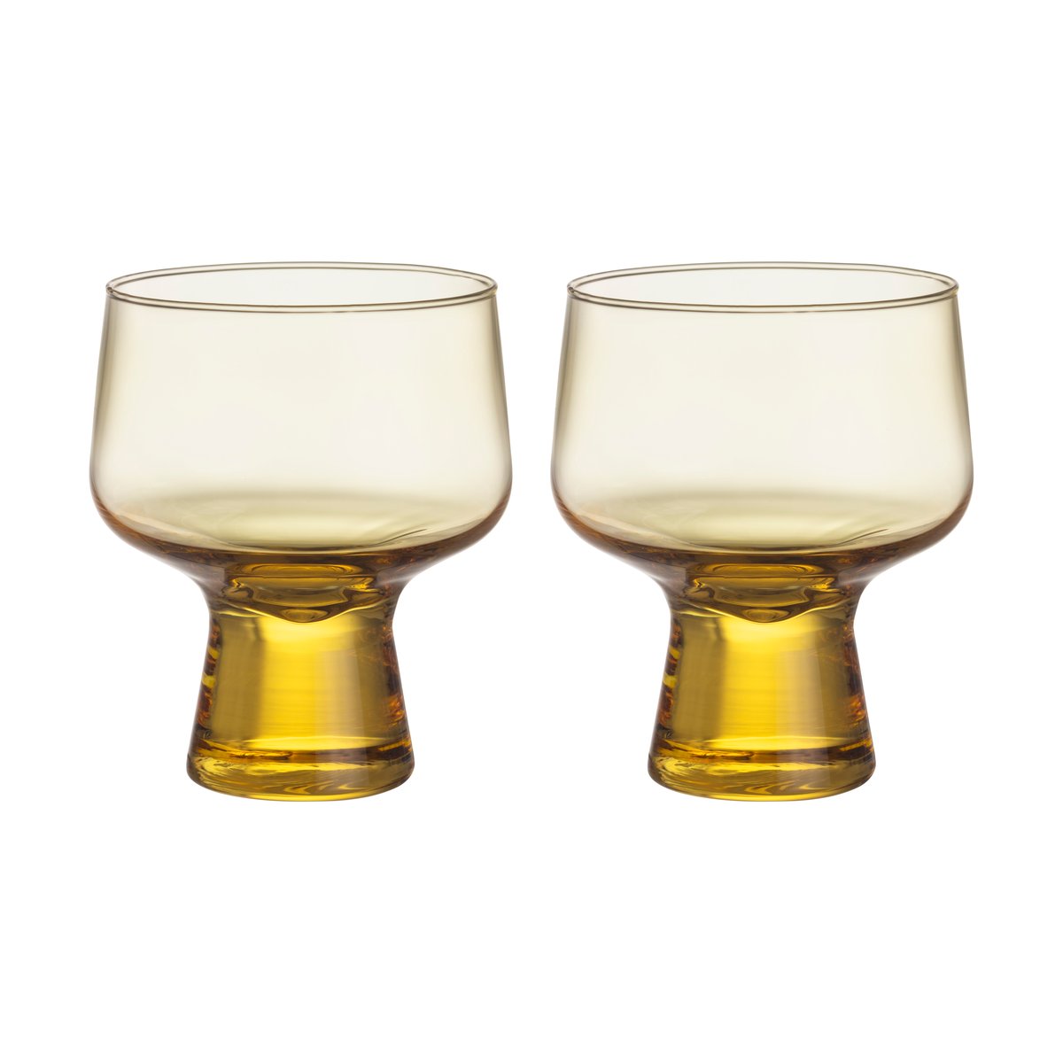Iittala Solare glass on stem 29 cl 2-pack Eldgul | Scandinavian Design | Drinking glasses & tumblers | Yellow