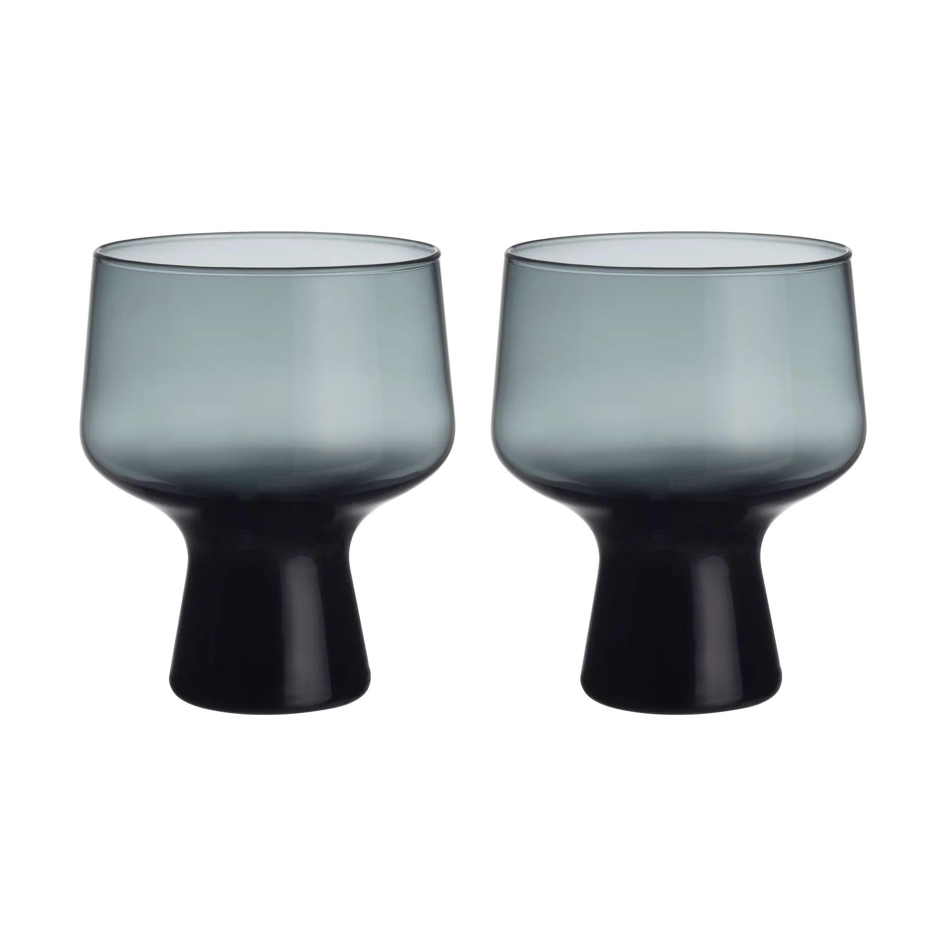 Solare glass on stem 29 cl 2-pack, Steel gray Iittala