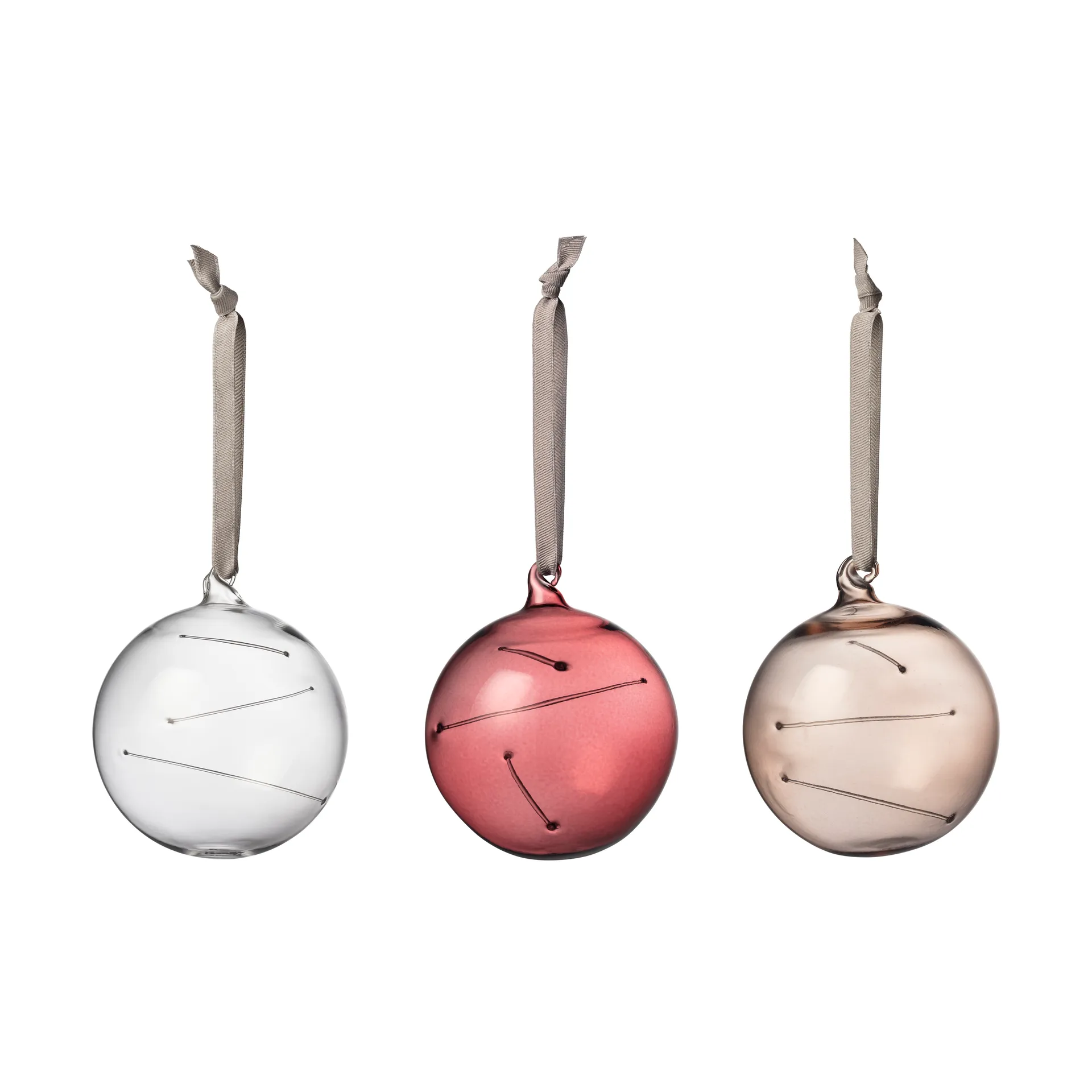 Sunball Ø8 cm 3 pieces, Light heather purple linen Iittala