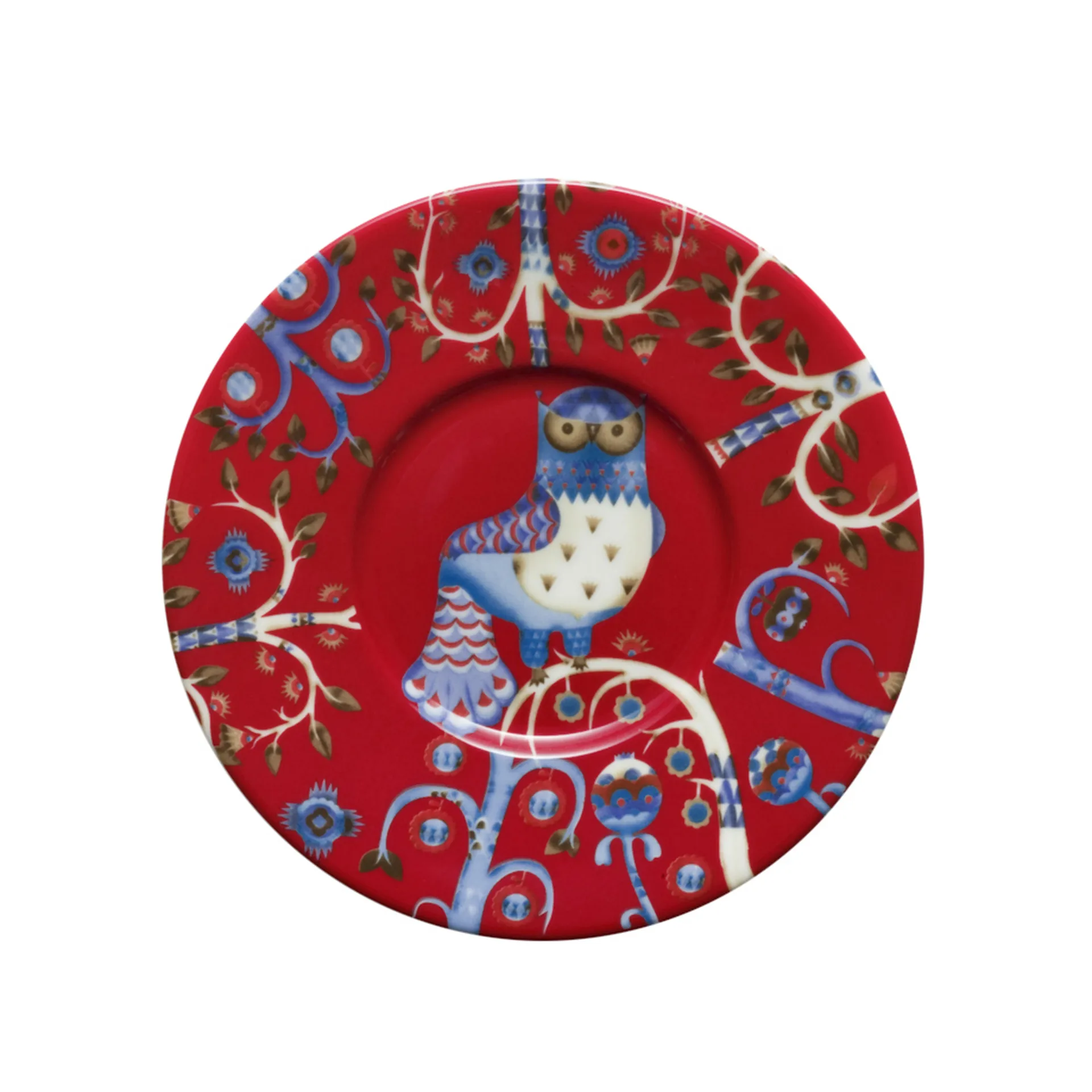 Taika coffee saucer, red Iittala