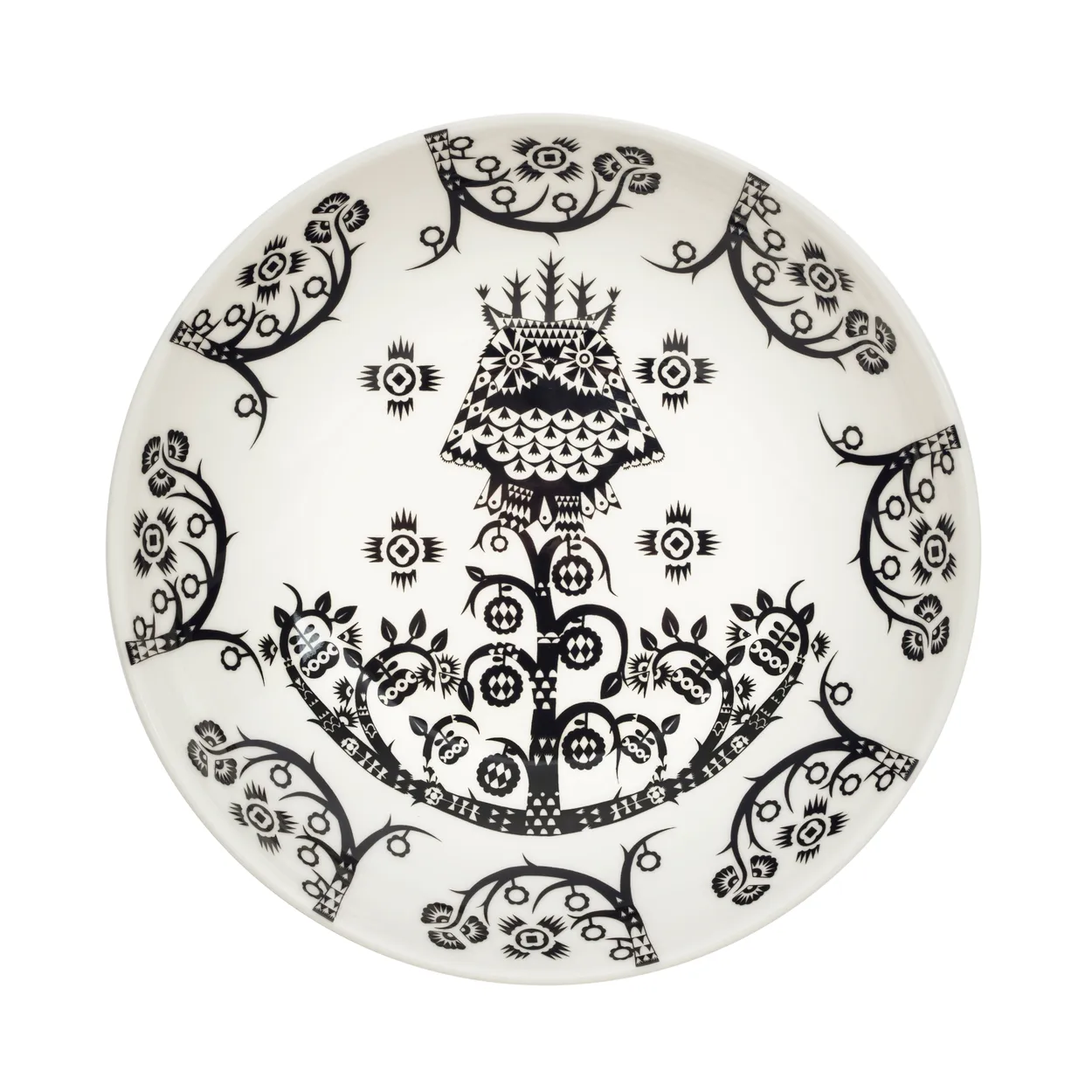 Iittala Taika deep plate 20 cm black pattern | Scandinavian Design | Deep plates | Black