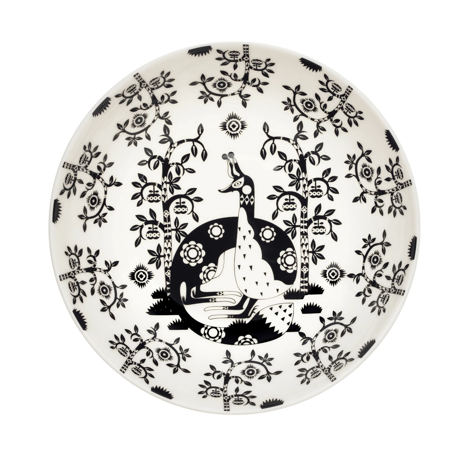 Taika deep plate 22 cm, black pattern Iittala
