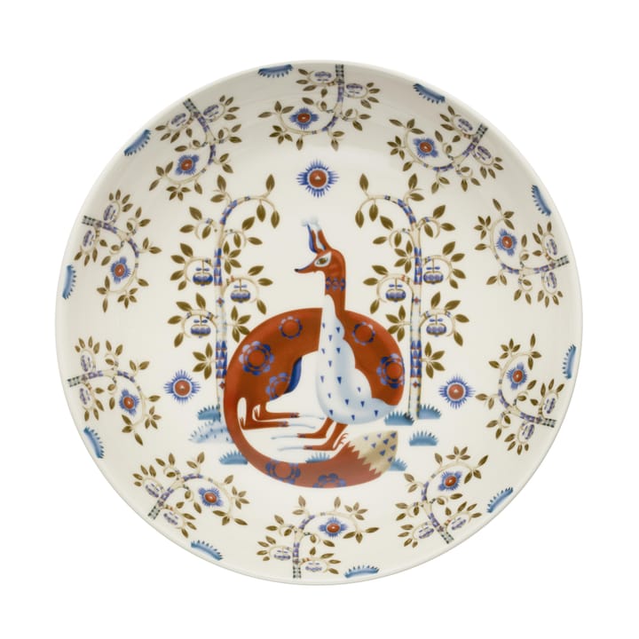 Taika deep plate 22 cm - white pattern - Iittala