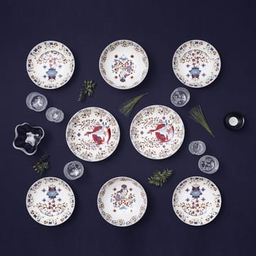 Taika deep plate 22 cm - white pattern - Iittala