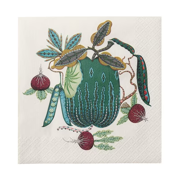 Iittala Taika napkin 33x33 cm 20-pack Green | Scandinavian Design | Paper napkins | Green