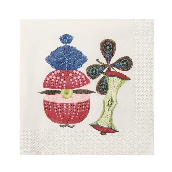 Iittala Taika napkin 33x33 cm 20-pack Red | Scandinavian Design | Paper napkins | Red