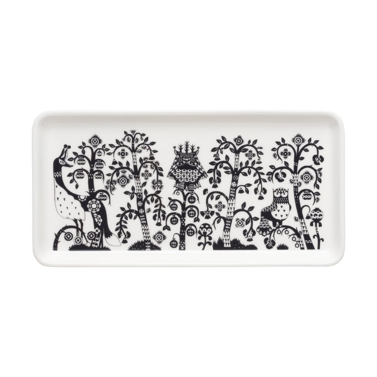 Iittala Taika plate 12x24 cm Black | Scandinavian Design | Trays | White