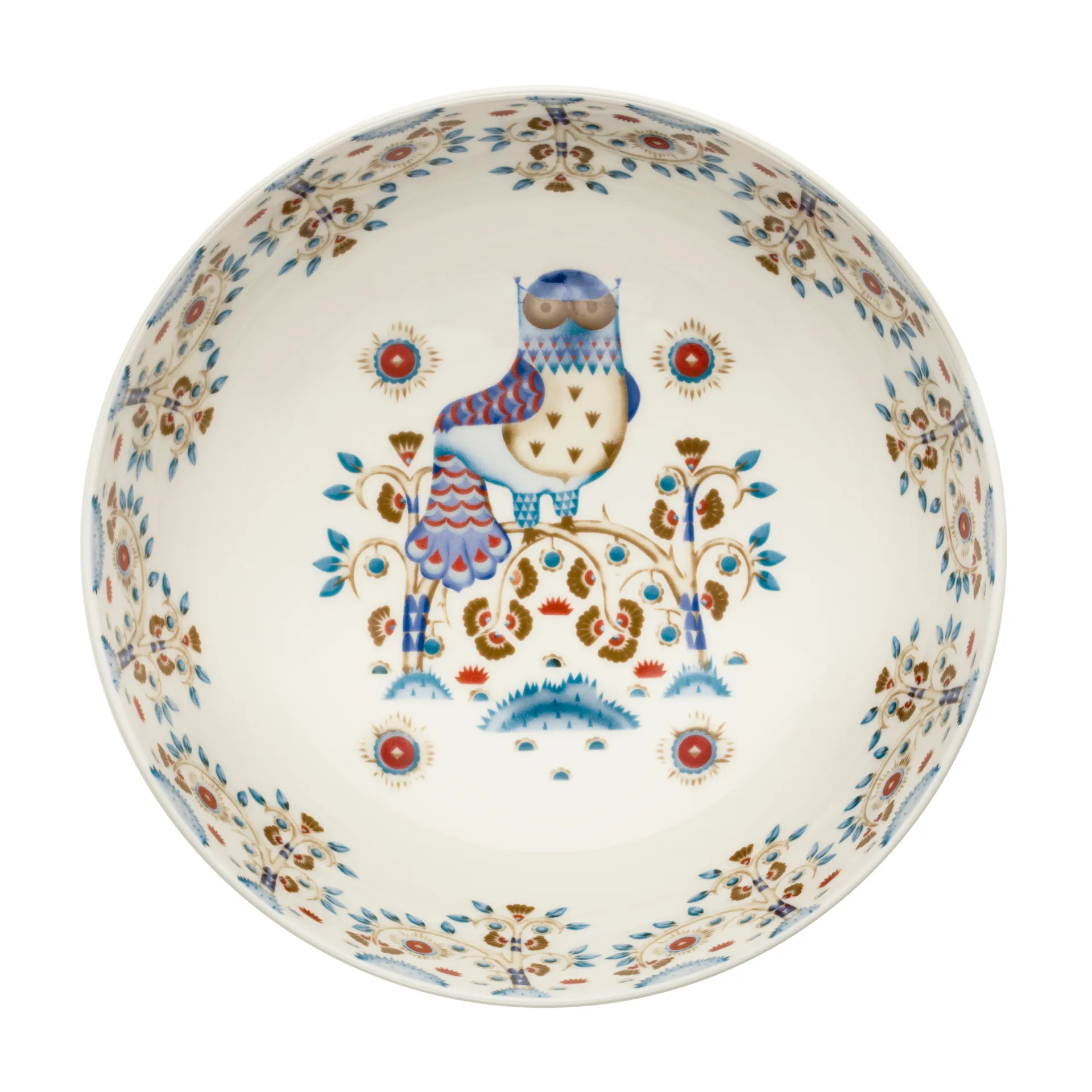 Taika serving bowl, white pattern Iittala
