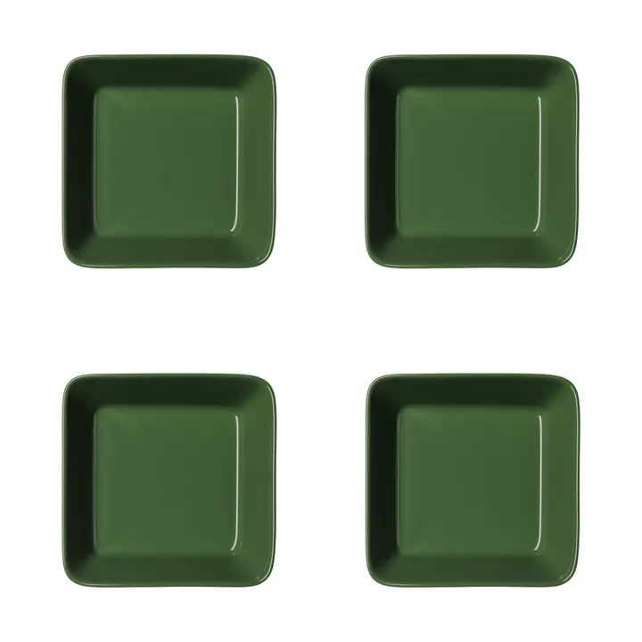 Teema square plate - Forest green, 12x12 cm 4-pack - Iittala