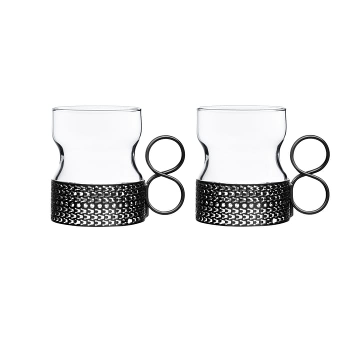 Tsaikka glass with handle 23 cl 2-pack - Black - Iittala