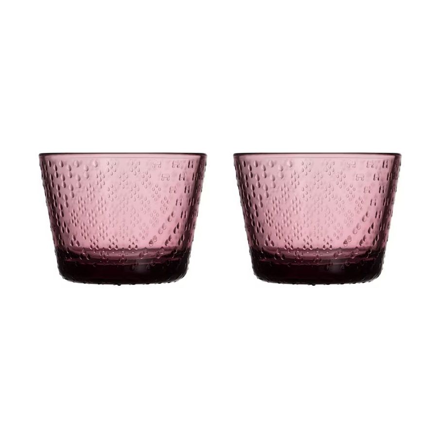 Iittala Tundra drinking glass 16 cl 2-pack Heather | Scandinavian Design | Drinking glasses & tumblers | Purple