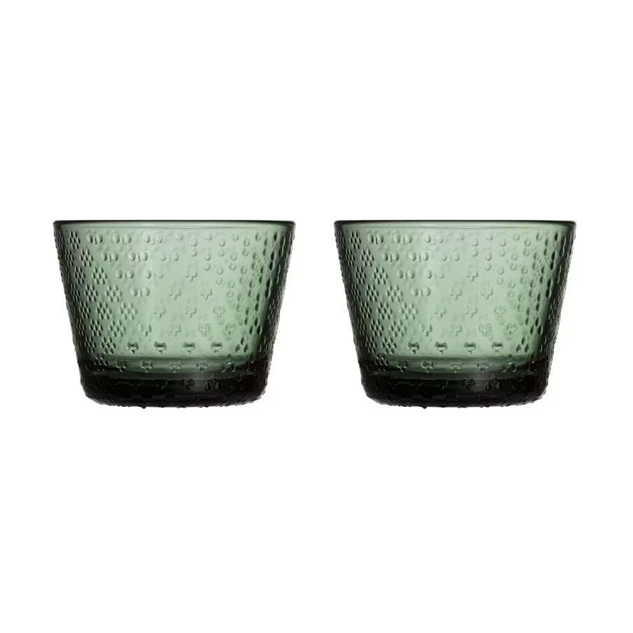Iittala Tundra drinking glass 16 cl 2-pack Pine green