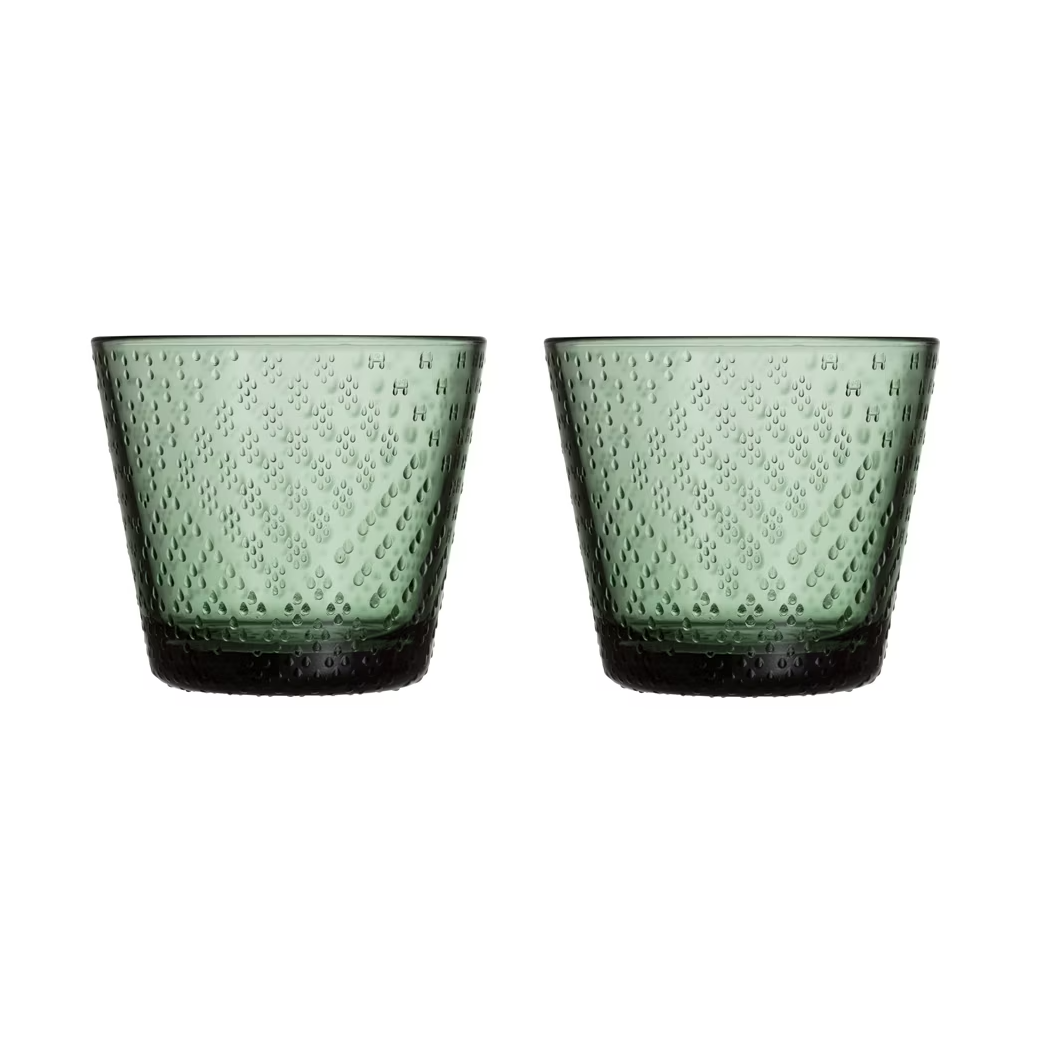 Iittala Tundra drinking glass 29 cl 2-pack Pine green