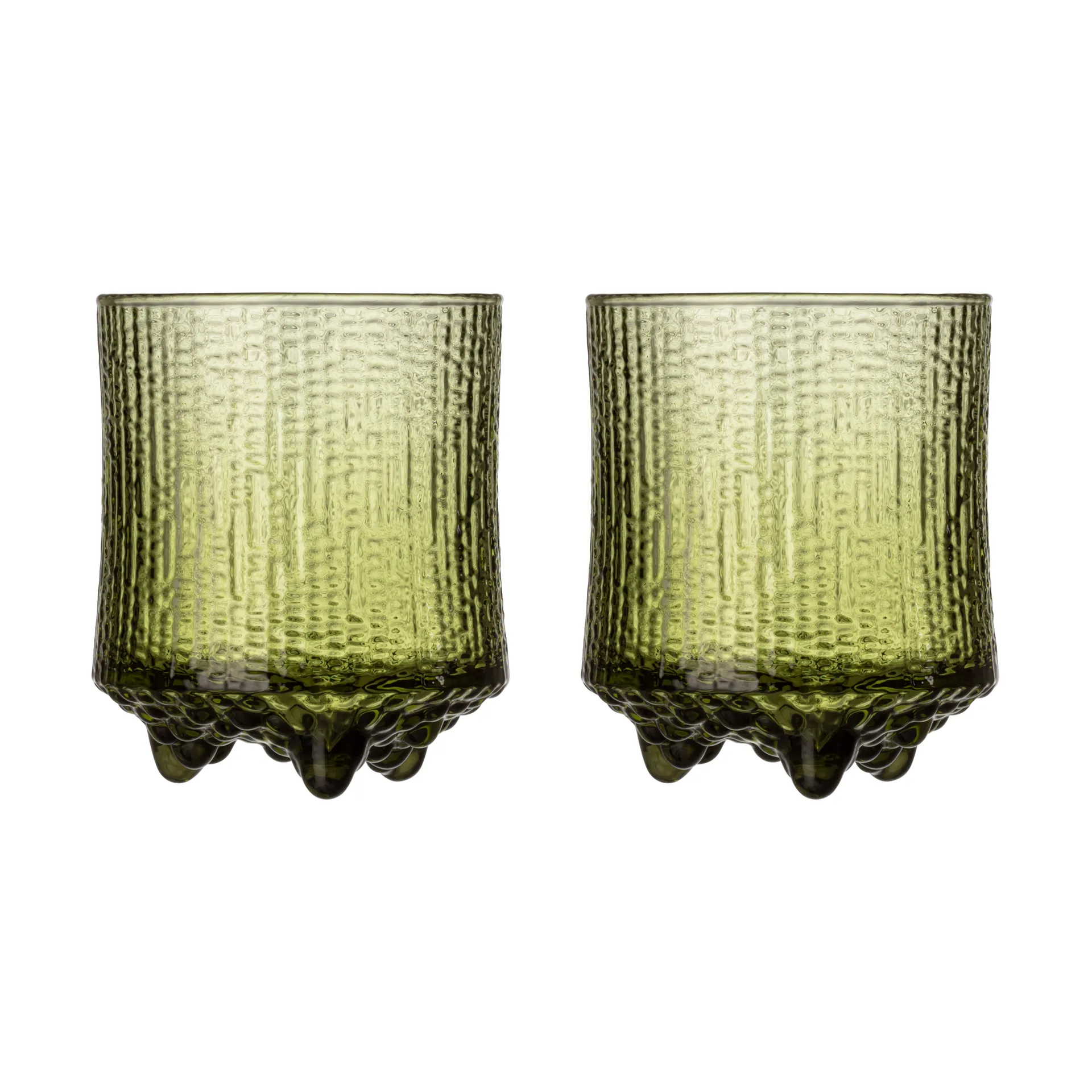Ultima Thule drinking glass Finnish sand 20 cl 2-pack, Green Iittala