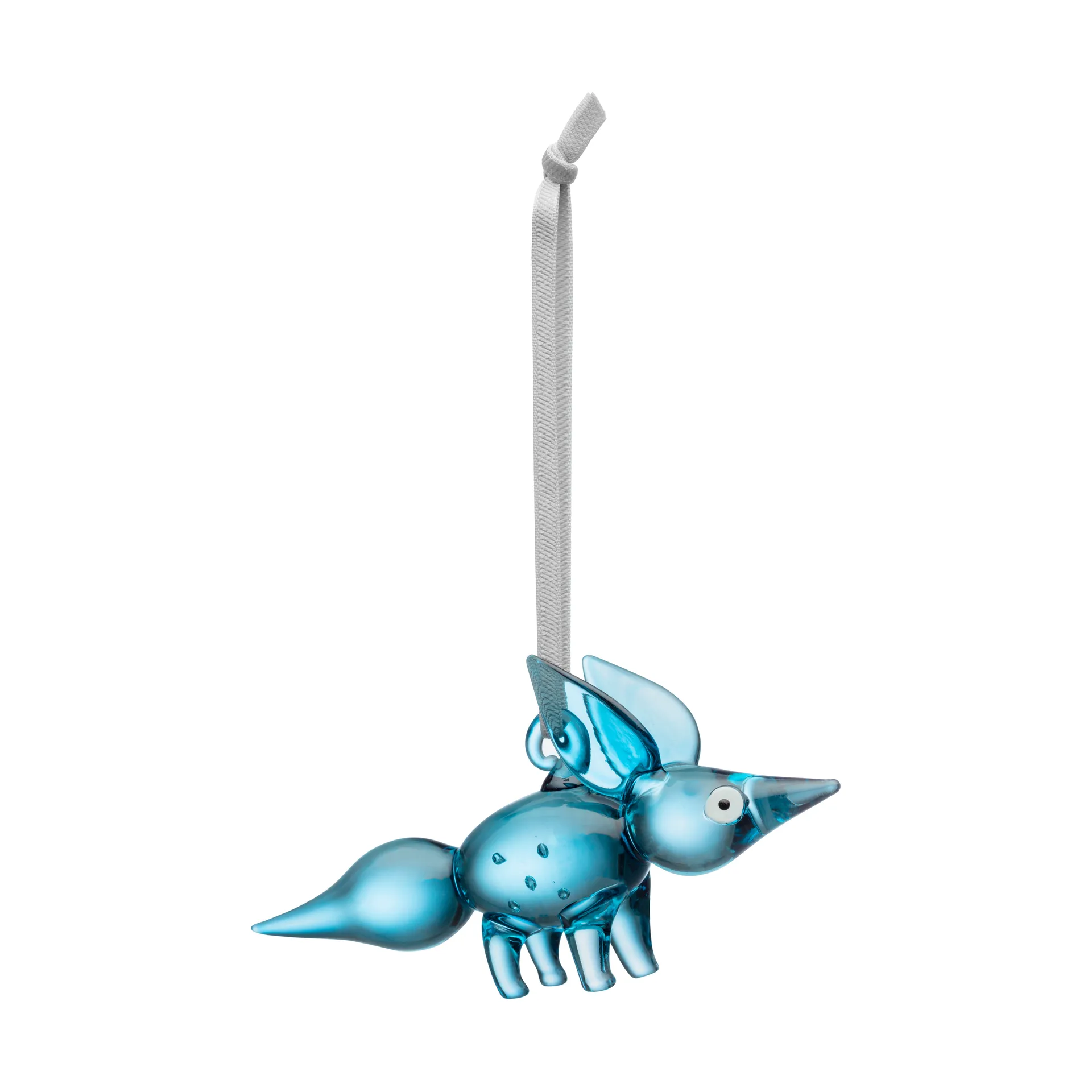 Vulpes glass decoration 11.5 cm, Blue Iittala