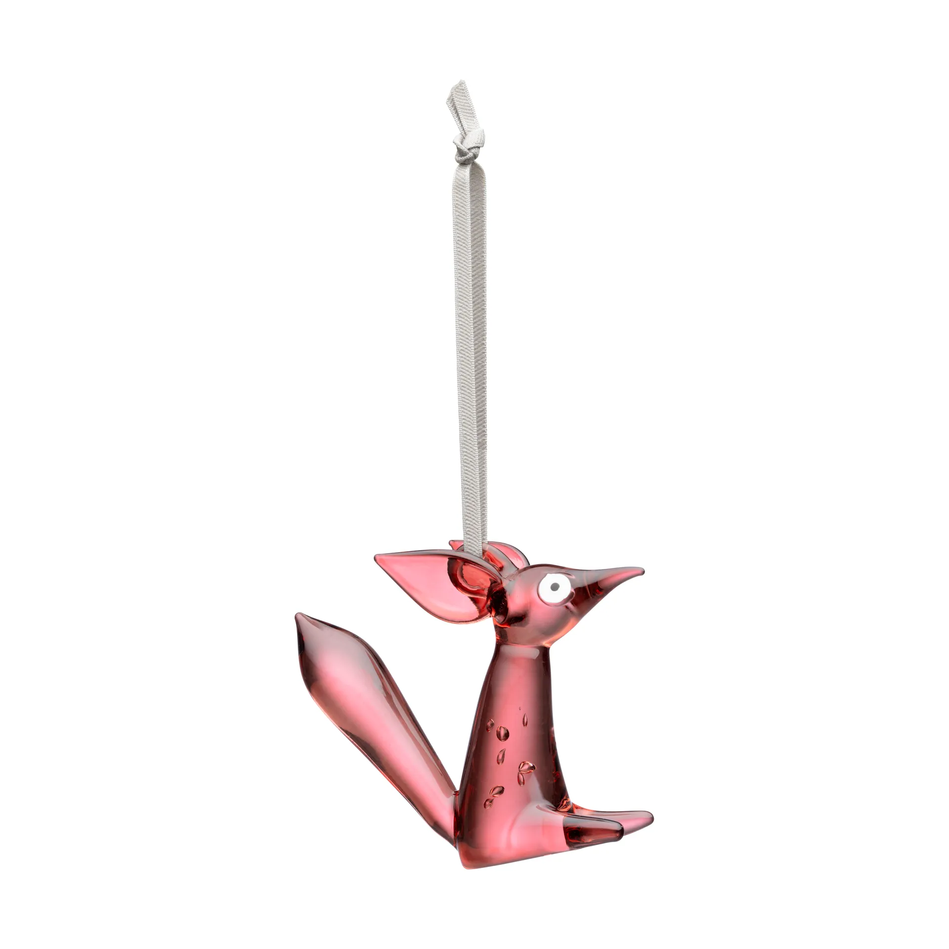Vulpes glass decoration 8 cm, Cherry Iittala